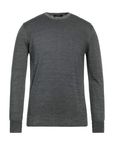 Alpha Studio Man Sweater Lead Size L Viscose, Nylon, Wool, Cashmere In Grey