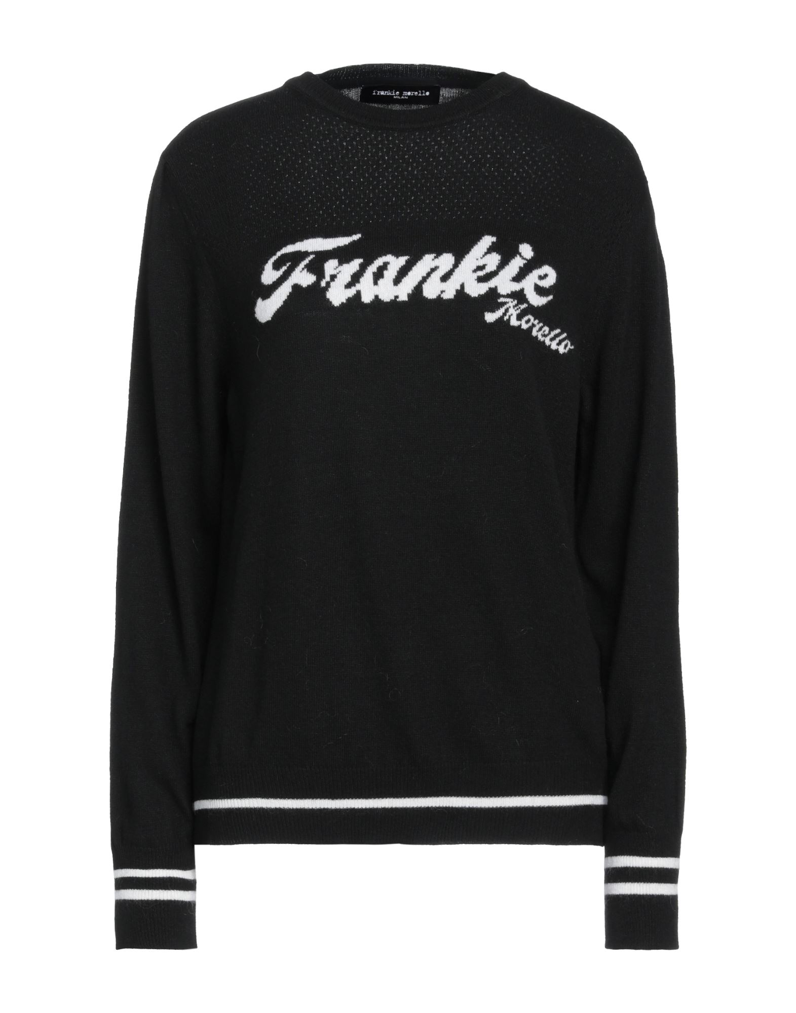 Frankie Morello Woman Sweater Black Size M Viscose, Merino Wool, Polyamide, Cashmere