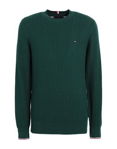 Tommy Hilfiger Man Sweater Emerald Green Size Xl Organic Cotton