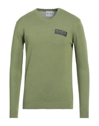 Rich Man Sweater Military Green Size S Viscose, Nylon