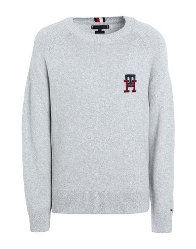 Tommy Hilfiger Man Sweater Light Grey Size Xl Cotton