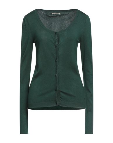 Fracomina Woman Cardigan Dark Green Size S Viscose, Nylon