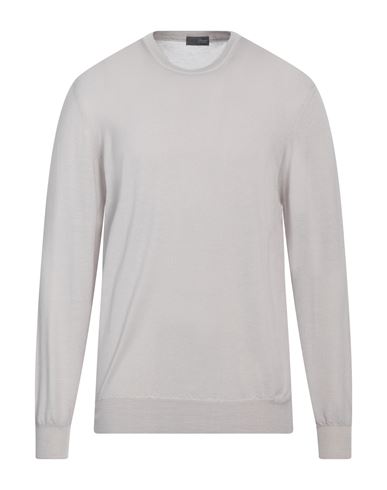 Drumohr Man Sweater Light Grey Size 44 Super 140s Wool In Grey
