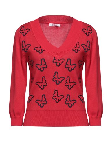 Blugirl Blumarine Woman Sweater Red Size 10 Cotton