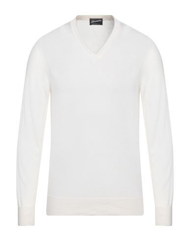 Drumohr Man Sweater Off White Size 40 Cashmere, Silk