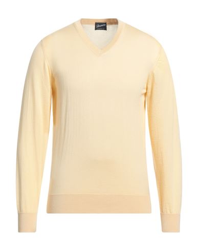 Drumohr Man Sweater Sand Size 38 Cashmere, Silk In Beige