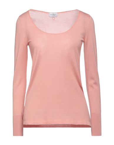 Shop Ferragamo Woman Sweater Pink Size L Virgin Wool