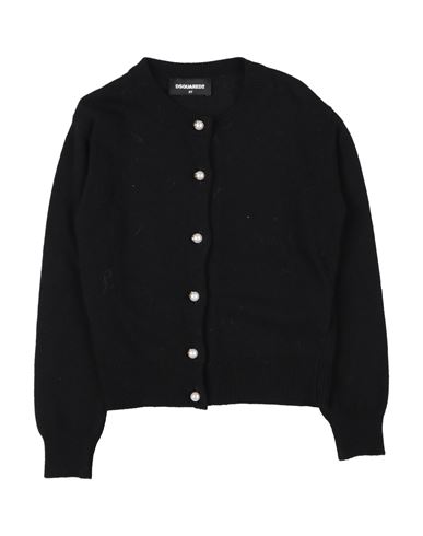 Dsquared2 Babies'  Toddler Girl Cardigan Black Size 4 Nylon, Wool, Rayon, Cashmere