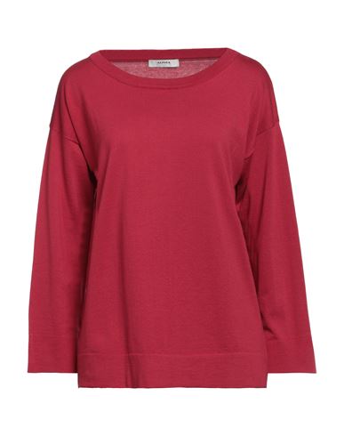 Alpha Studio Woman Sweater Red Size 8 Cotton