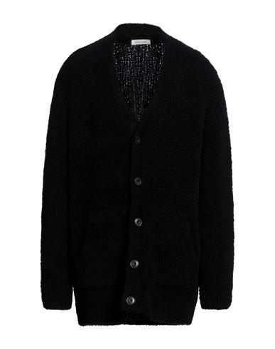 Manifattura Maglieria Italiana Firenze Man Cardigan Black Size Xxl Merino Wool, Polyamide