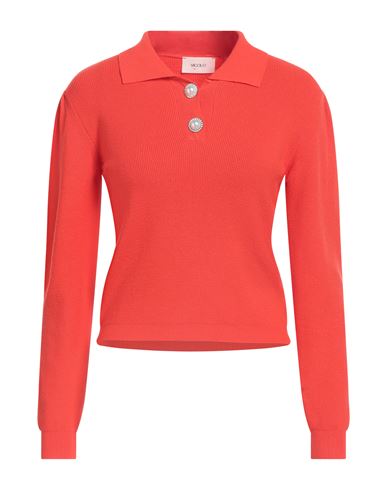 VICOLO VICOLO WOMAN SWEATER TOMATO RED SIZE ONESIZE VISCOSE, POLYESTER 