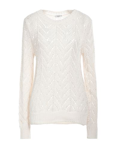Peserico Woman Sweater Ivory Size 12 Cotton, Polyester In White