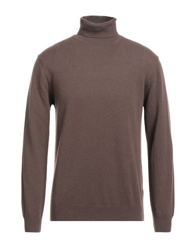 Daniele Fiesoli Man Turtleneck Brown Size Xl Cashmere In Brown