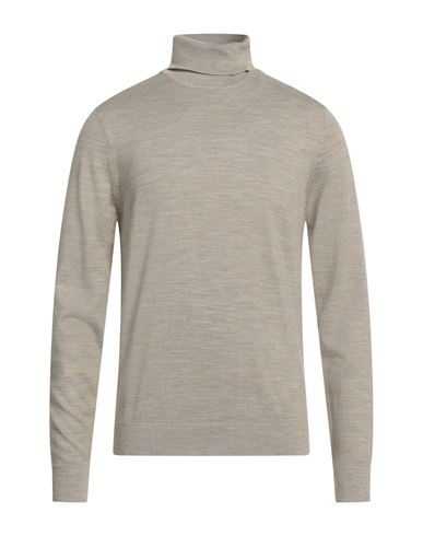 Selected Homme Man Turtleneck Sand Size M Polyester, Merino Wool In Beige