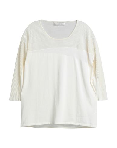 Lamberto Losani Woman Sweater Ivory Size 6 Viscose, Cotton, Polyamide, Silk In White