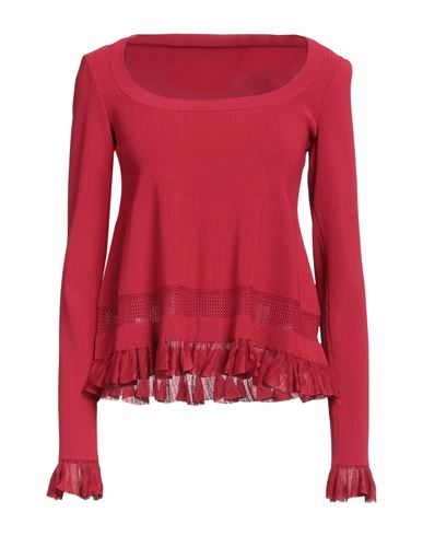 Alaïa Woman Sweater Red Size 6 Viscose, Polyester, Silk
