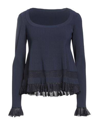 Alaïa Woman Sweater Midnight Blue Size 6 Viscose, Polyester, Silk