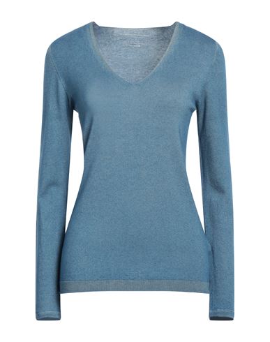 Majestic Filatures Woman Sweater Pastel Blue Size 3 Cashmere