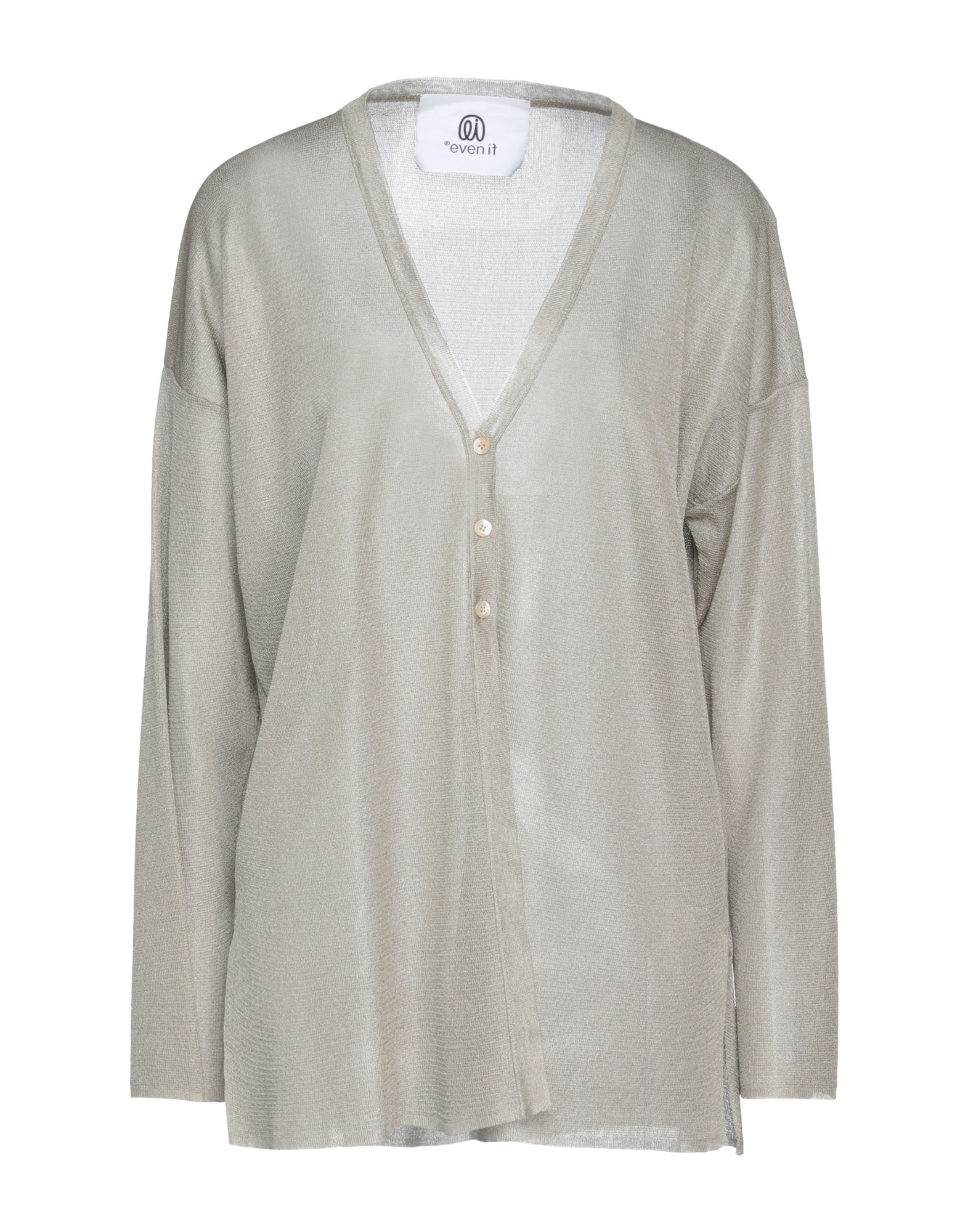 Shop Even If Woman Cardigan Sand Size L Viscose, Polyester In Beige