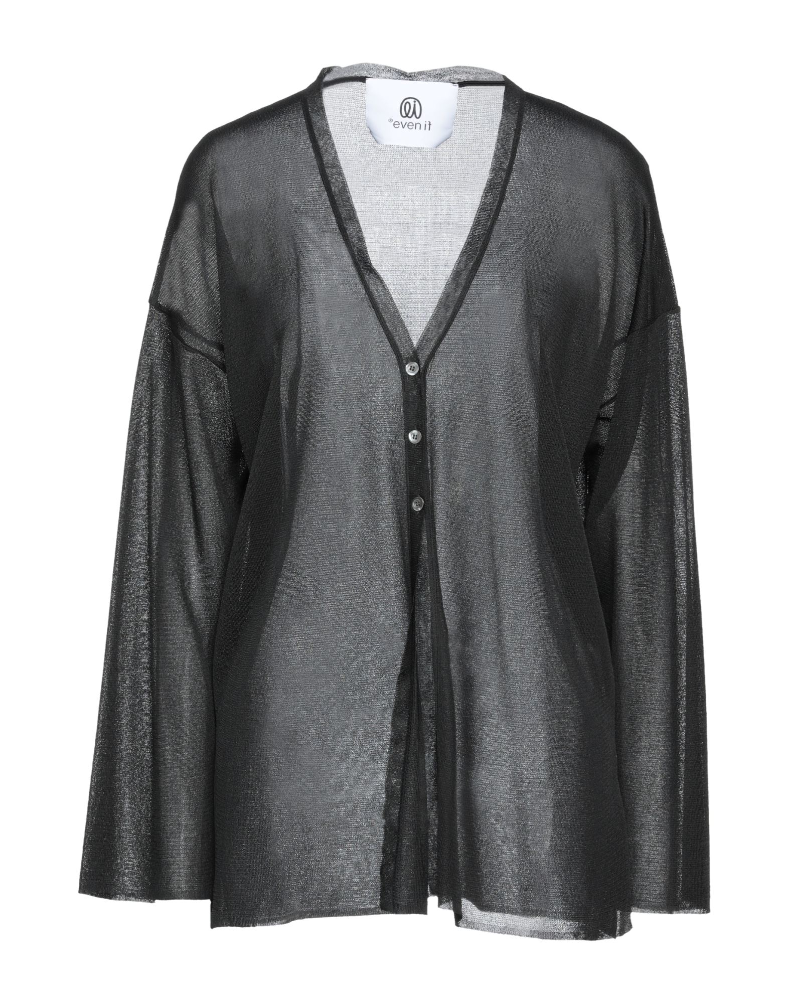 Shop Even If Woman Cardigan Black Size L Viscose, Polyester