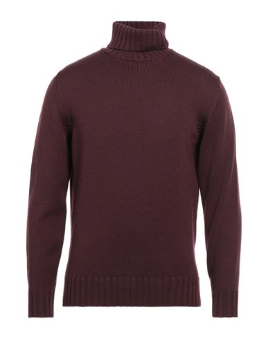 FILIPPO DE LAURENTIIS FILIPPO DE LAURENTIIS MAN TURTLENECK BURGUNDY SIZE 38 MERINO WOOL