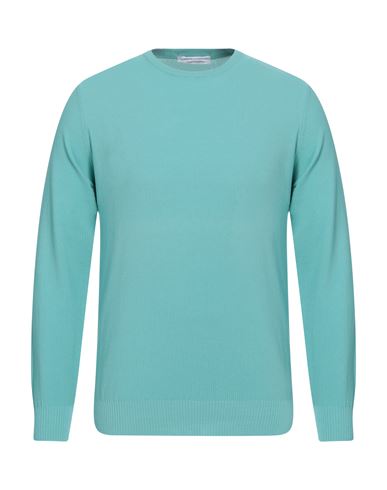Filippo De Laurentiis Man Sweater Turquoise Size 38 Cotton In Blue