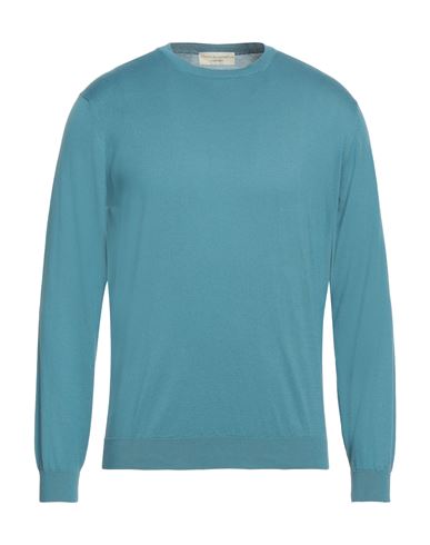 Filippo De Laurentiis Man Sweater Slate Blue Size 44 Cotton