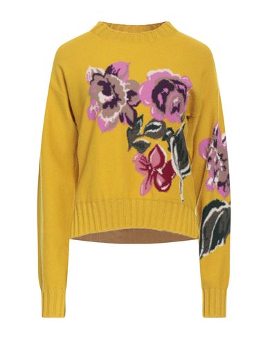 Ballantyne Woman Sweater Ocher Size 6 Cashmere In Yellow