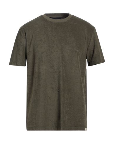 Shop Lardini Man Sweater Military Green Size Xl Cotton, Polyamide