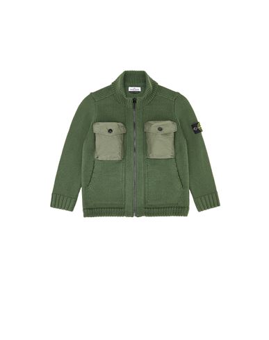 STONE ISLAND KIDS 513A4 Tricot Homme Vert olive EUR 369