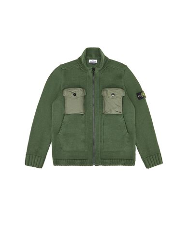 STONE ISLAND JUNIOR 513A4 Tricot Homme Vert olive EUR 395
