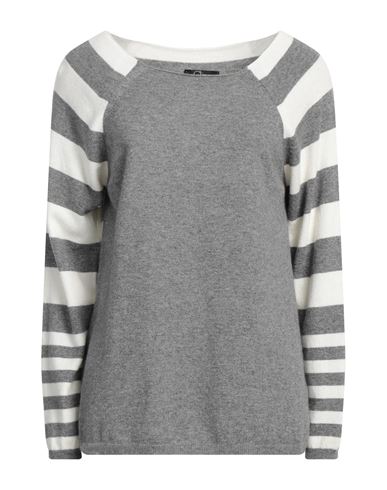 Clips Woman Sweater Grey Size L Polyamide, Wool, Viscose, Cashmere