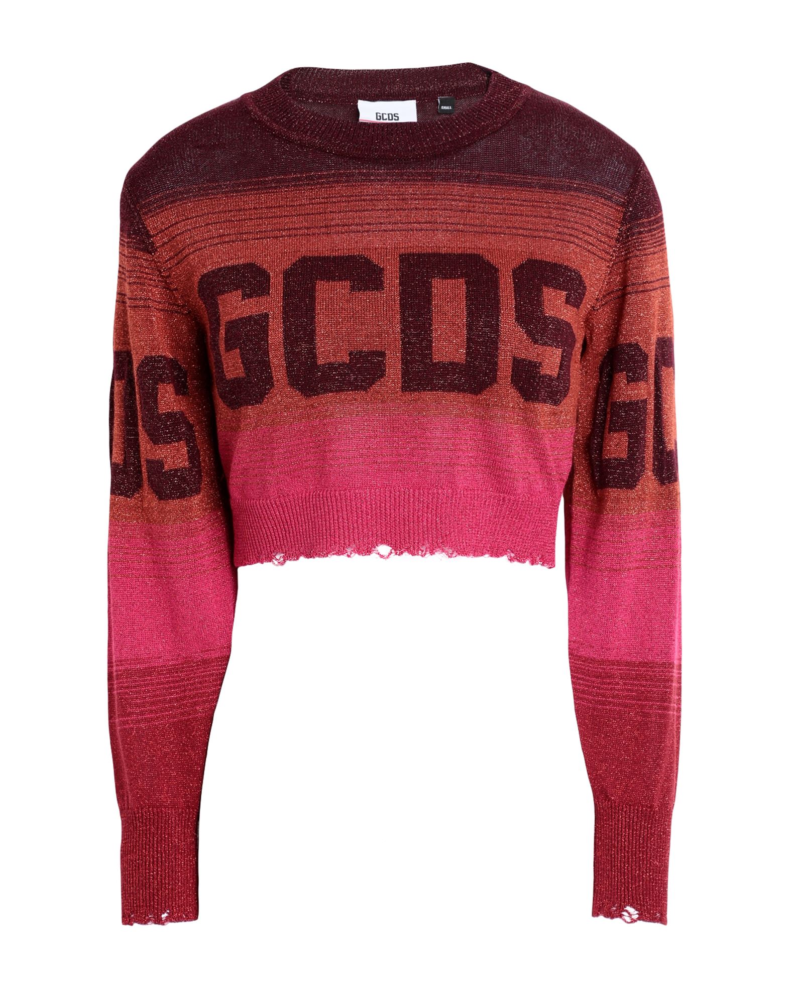 Shop Gcds Woman Sweater Orange Size S Viscose, Metallic Fiber, Polyester, Polyamide