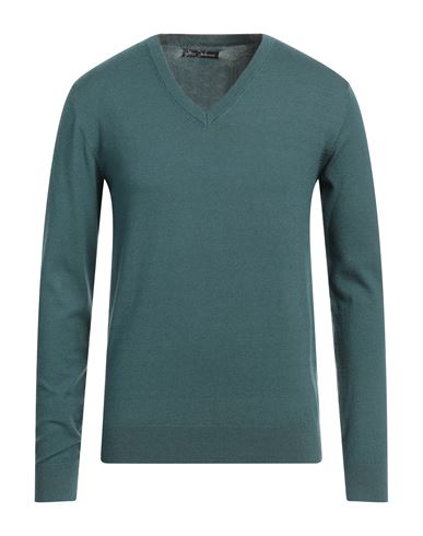 Yes Zee By Essenza Man Sweater Deep Jade Size Xxl Polyamide, Acrylic, Wool, Polyester In Green