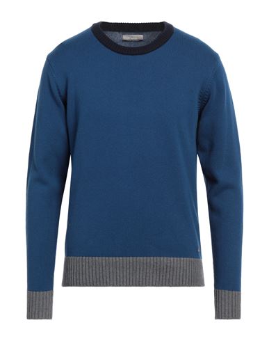 Yes Zee By Essenza Man Sweater Blue Size L Cotton