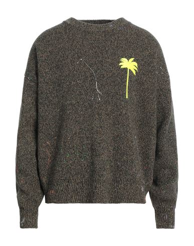 Palm Angels Man Sweater Military Green Size L Cashmere, Wool, Polyester