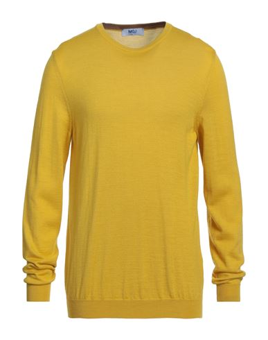 Mqj Man Sweater Yellow Size Xl Wool, Acrylic