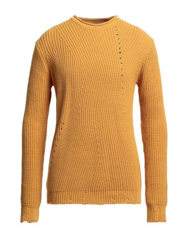 Altatensione Man Sweater Ocher Size Xl Acrylic, Wool In Yellow