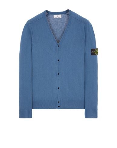 STONE ISLAND 527D3 Cardigan Man Avio Blue EUR 385