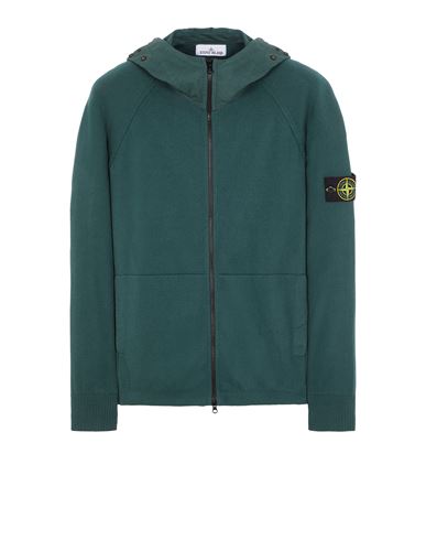 STONE ISLAND 547B2 SOFT COTTON Sweater Man Bottle Green EUR 495