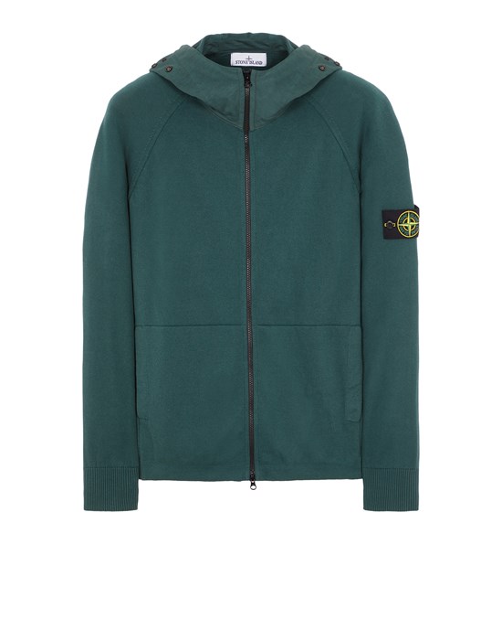  STONE ISLAND 547B2 SOFT COTTON Sweater Man Bottle Green