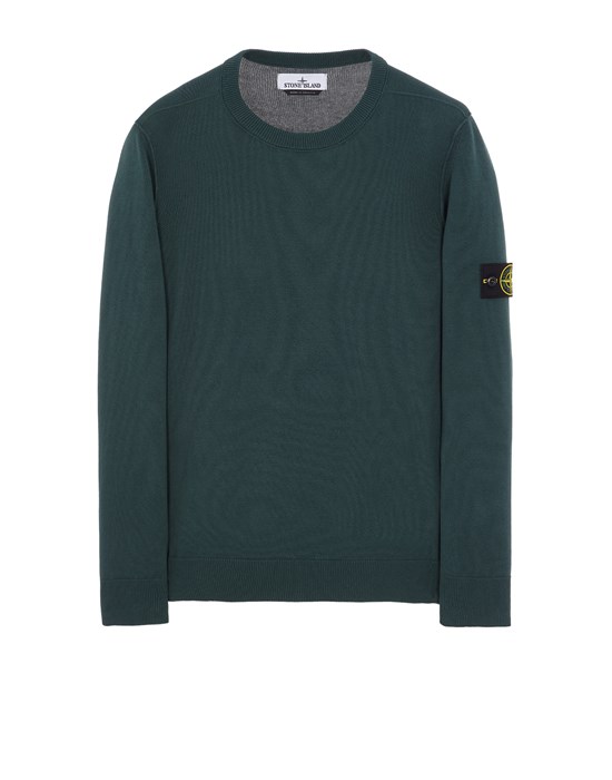  STONE ISLAND 540B2 Tricot Homme Vert bouteille