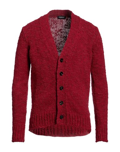 Dondup Man Cardigan Red Size 36 Wool, Polyamide