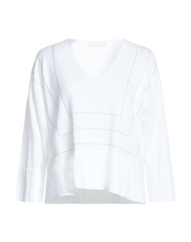 Fabiana Filippi Woman Sweater White Size 8 Cotton In White