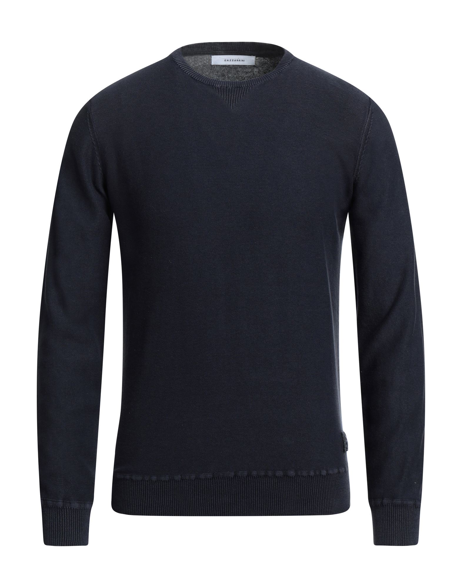 Gazzarrini Man Sweater Midnight Blue Size M Cotton