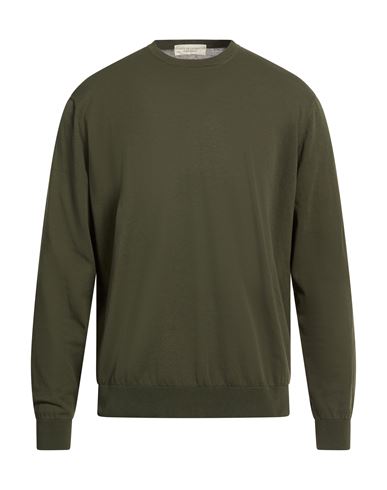 Filippo De Laurentiis Man Sweater Military Green Size 46 Cotton