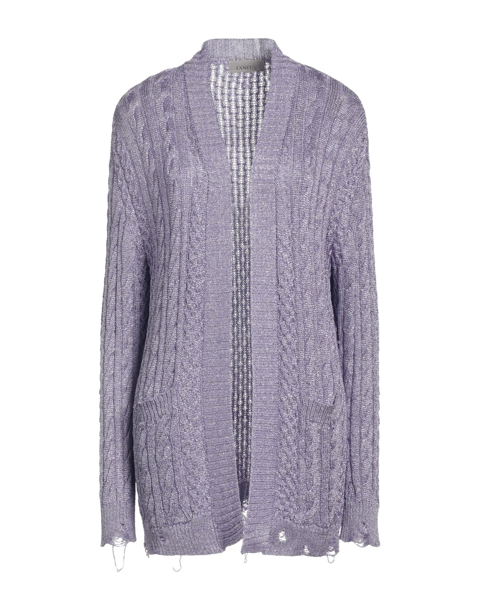 Shop Laneus Woman Cardigan Purple Size 6 Viscose, Polyester