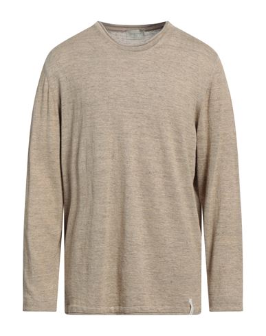 Brooksfield Man Sweater Beige Size 46 Linen, Cotton