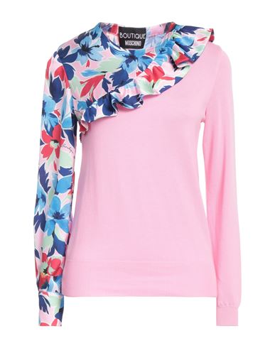Boutique Moschino Woman Sweater Pink Size 6 Polyester, Cotton, Polyamide, Elastane