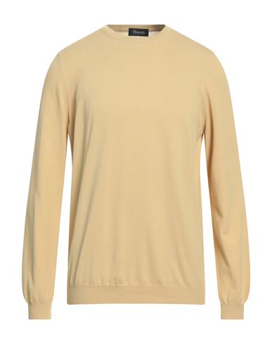 Drumohr Man Sweater Sand Size 46 Cotton In Beige